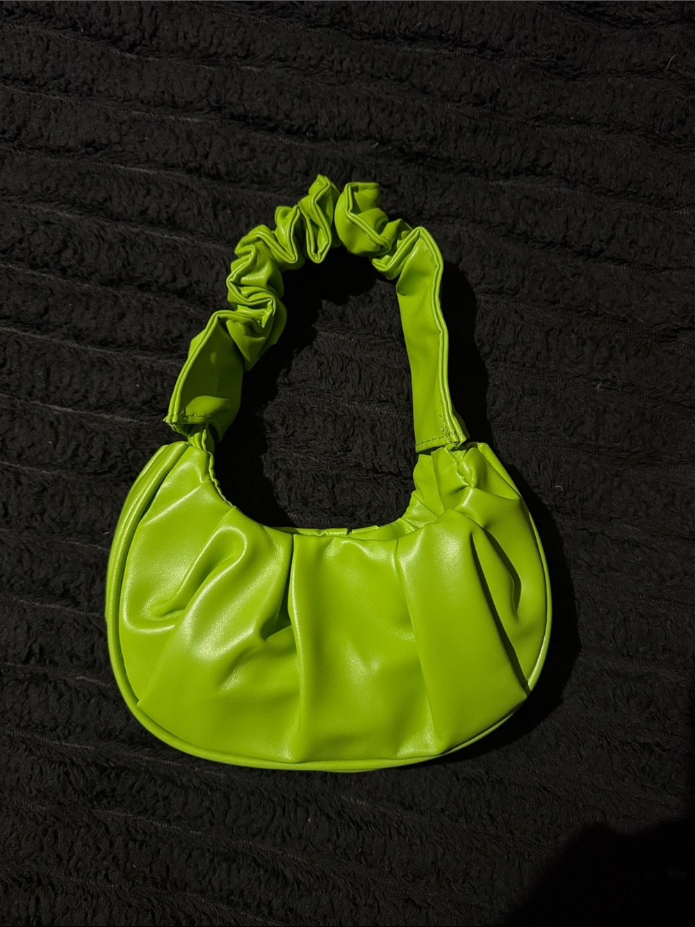 Green Ruched Shoulder Bag - Stylish Women's Handbag